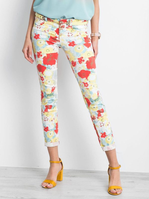 Pale Yellow Artistic Pants