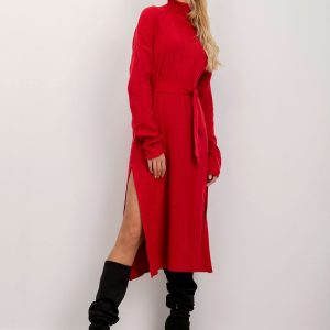 BSL Red Turtleneck Dress