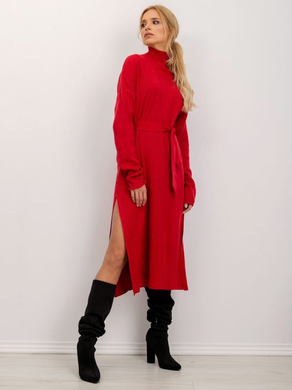 BSL Red Turtleneck Dress