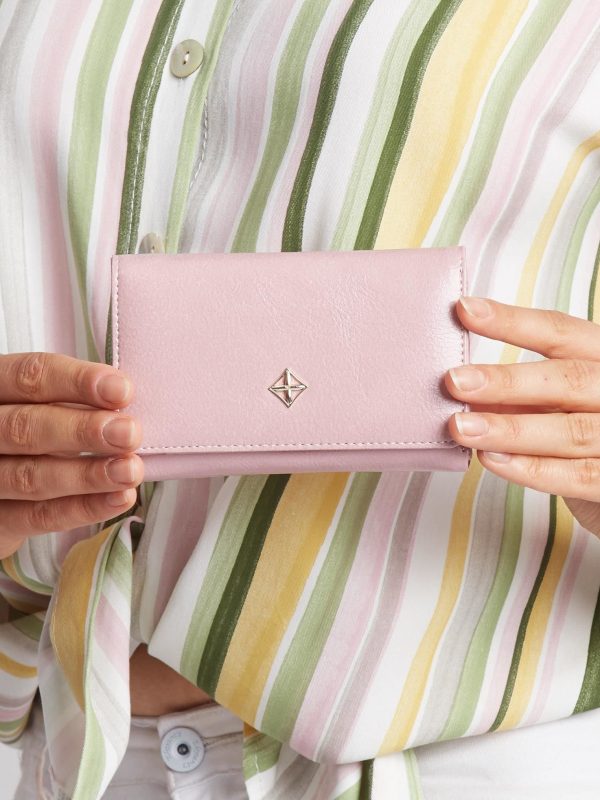 Pink eco-leather wallet