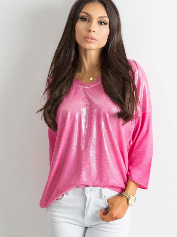 Pink blouse with soft gloss
