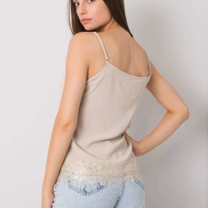 Beige women's top with Leyla lace