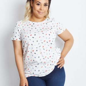 Ecru t-shirt plus size Sprinkling