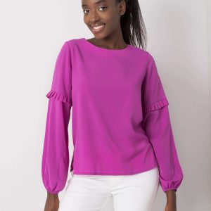 Purple Makenna Round Neck Blouse