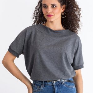 Dark Grey Melange Lemontree Blouse