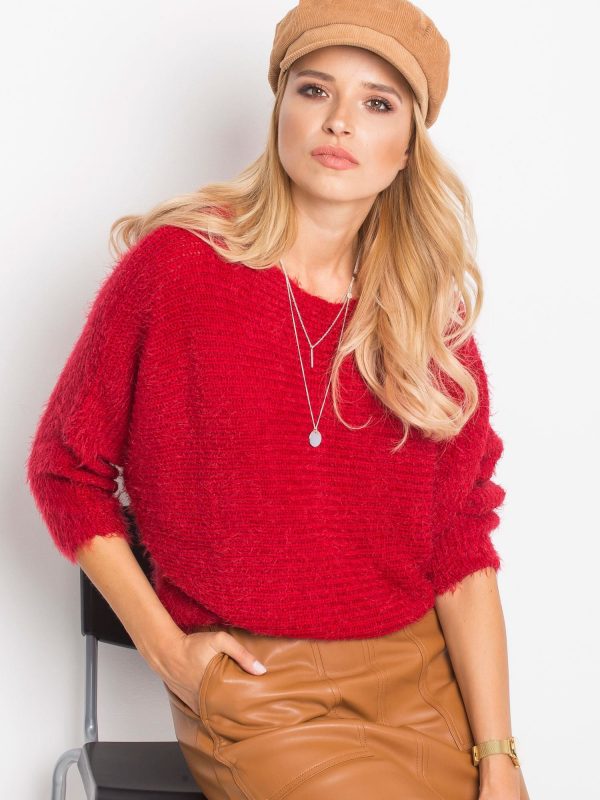 RUE PARIS Red Sweater Delight