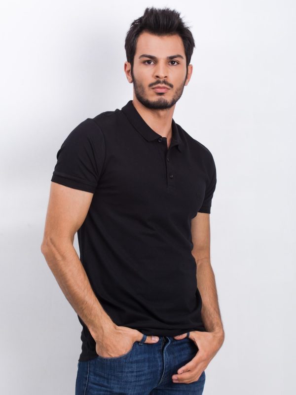 Black Men's Polo Shirt Numerous