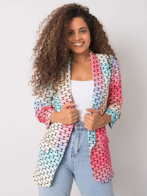 Midori blue and pink blazer