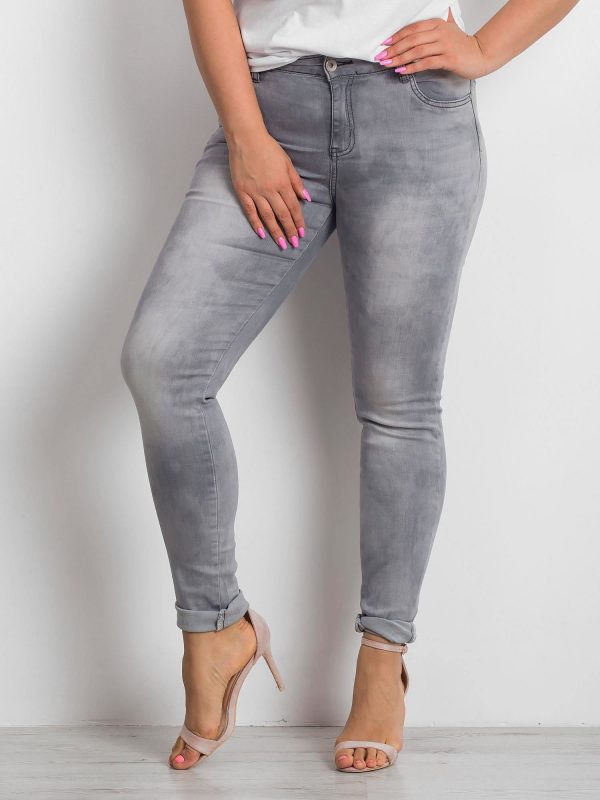 Gray plus size jeans Clearly