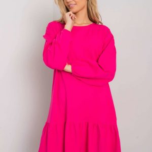 Shadia Fuchsia Ruffle Dress