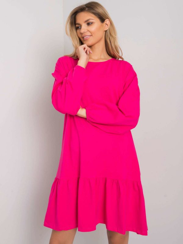 Shadia Fuchsia Ruffle Dress