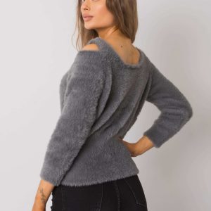 Dark grey cutout sweater Leandre RUE PARIS