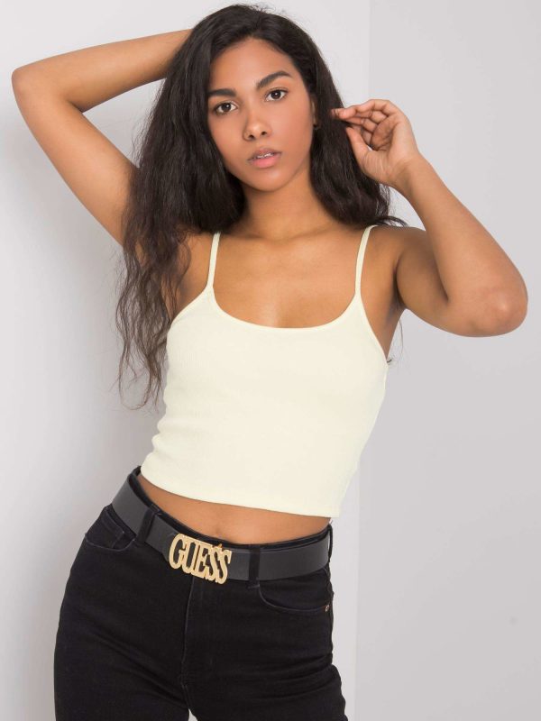 Pale Yellow Short Top Chelo RUE PARIS