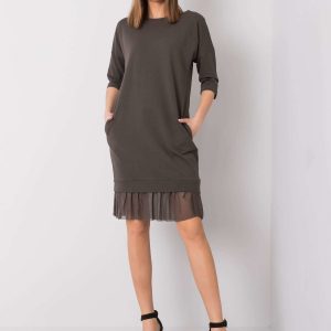 Dark khaki Yvonne dress