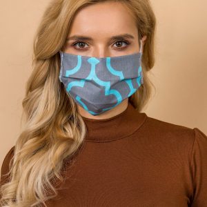 Grey-blue reusable face mask