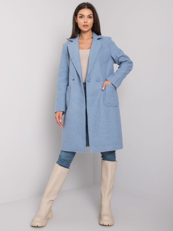 Blue classic coat Damme OCH BELLA