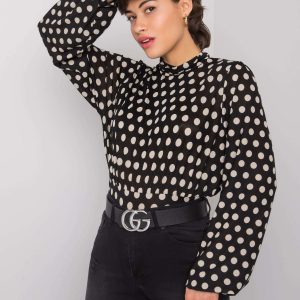 Black polka polka polka blouse Arlo RUE PARIS