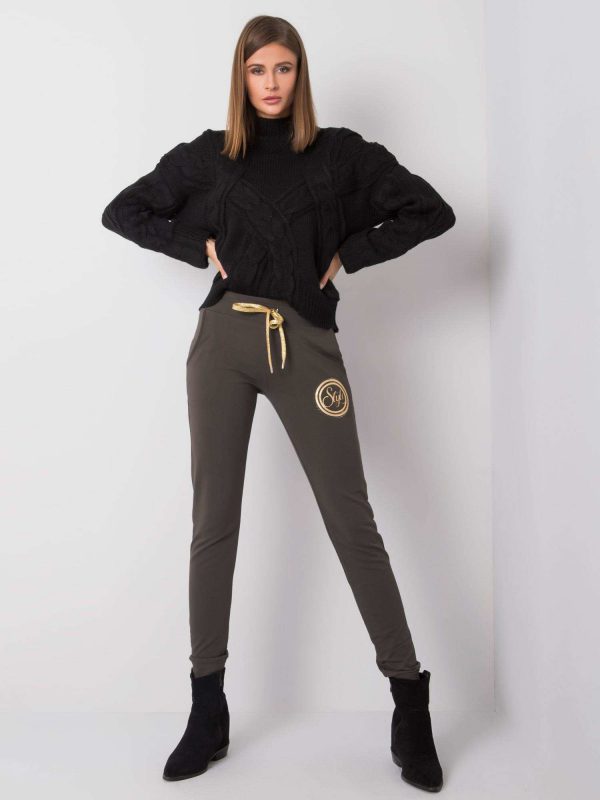 Dark khaki sweatpants Stylish