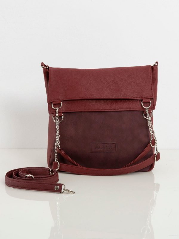 Burgundy eco-leather bag