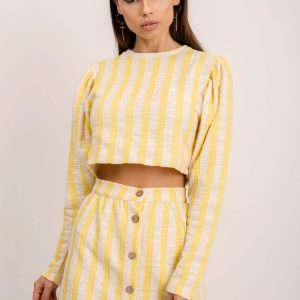 BSL Yellow and White Striped Skirt