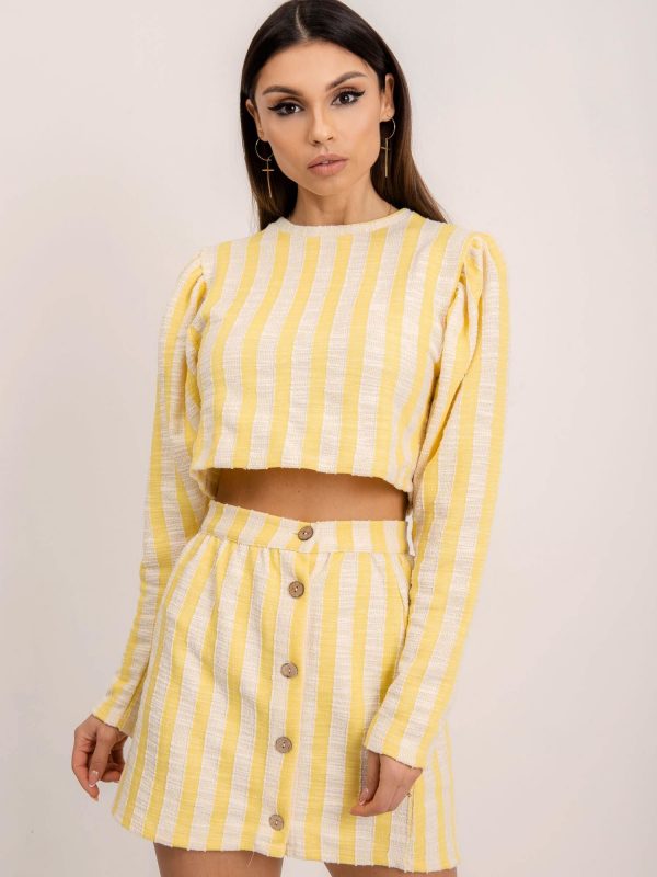 BSL Yellow and White Striped Skirt