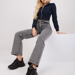 Dark Grey High Waist Jeans Seville