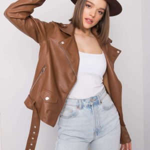 Brown Ramone Jacket Elisa