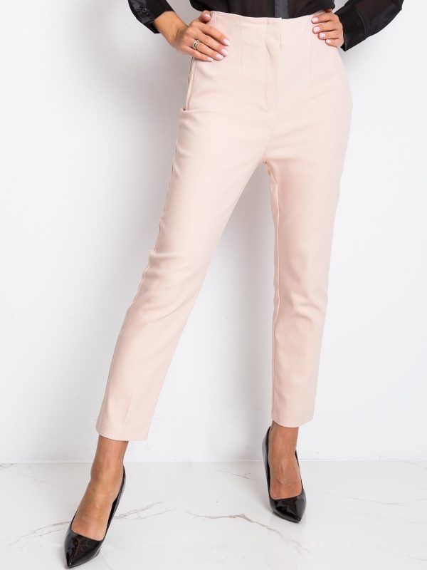 RUE PARIS Pale Pink Hyper Trousers