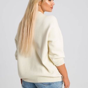 Ecru sweater plus size Rebel