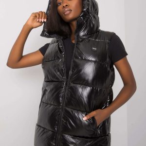 Black Sharise Quilted Vest