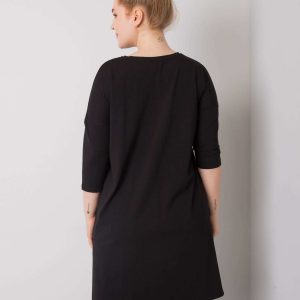 Ayesha black asymmetrical blouse