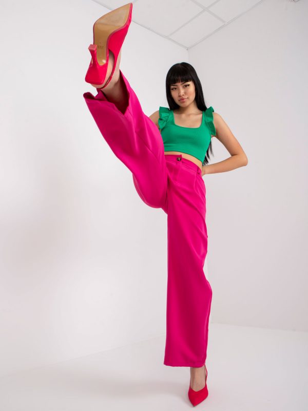 Fuchsia Wide Suit Pants