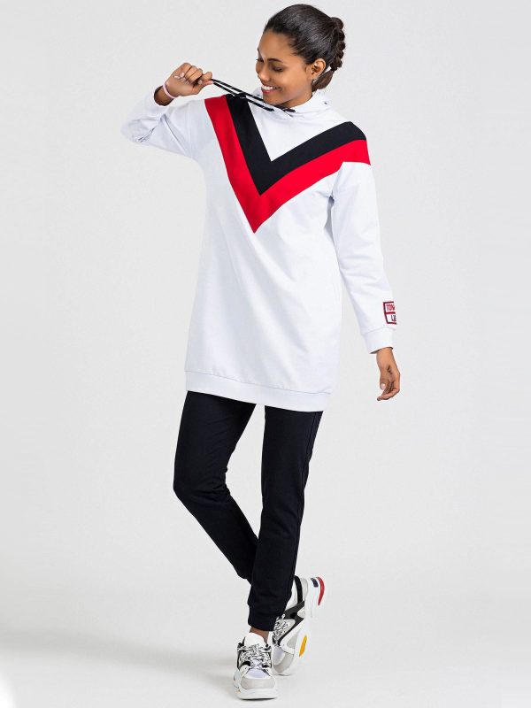 TOMMY LIFE Long sweatshirt white