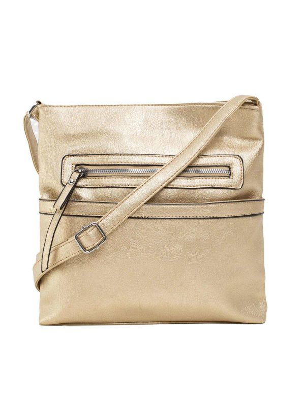 Gold shoulder bag