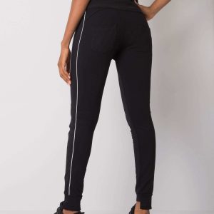 Black sweatpants with Abia Appliques