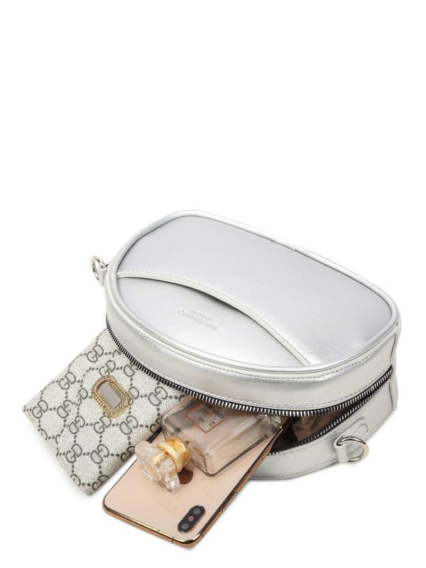 Silver bag made of eco-leather LUIGISANTO