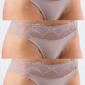 3 PAK Beige Tango Panties with Lace