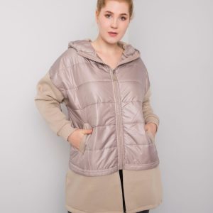 Beige Plus Size Hoodie Bahia