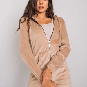 Beige two-piece velour set Roxe RUE PARIS