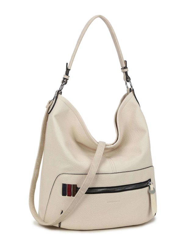 Beige bag with zipper pocket LUIGISANTO