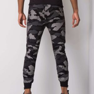 Black and silver men's sweatpants Erick