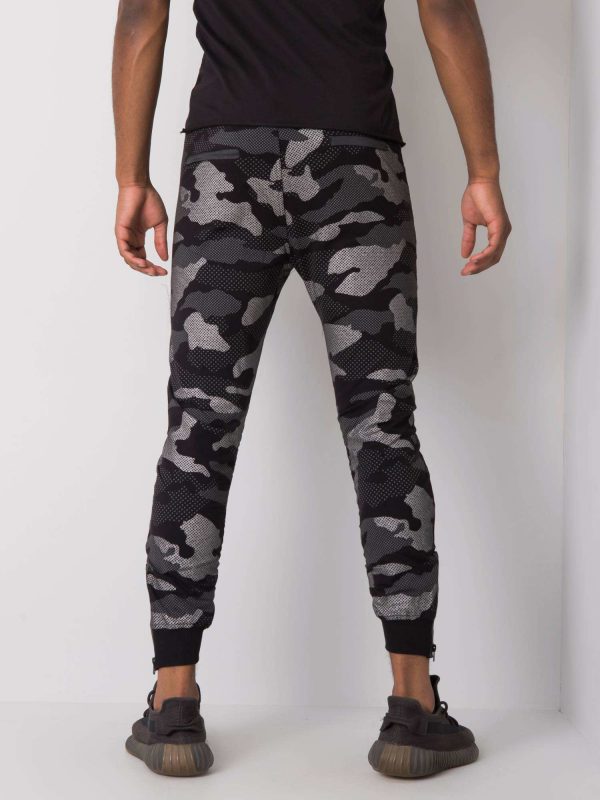 Black and silver men's sweatpants Erick