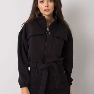 Mahalia Black Zip Hoodie