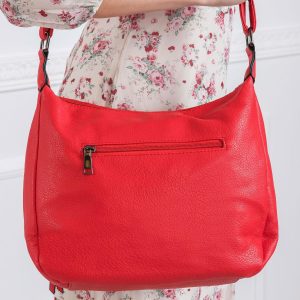 Red eco-leather handbag