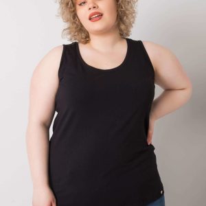 Black Plus Size Keyla Cotton Top