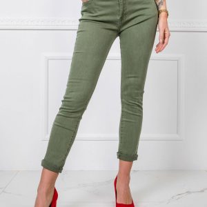 Green denim pants Milva