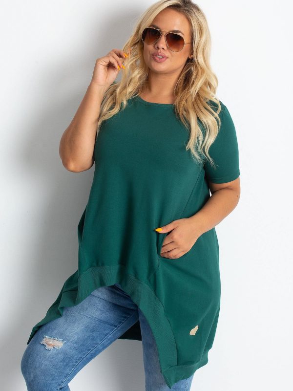 Dark green tunic plus size Cities