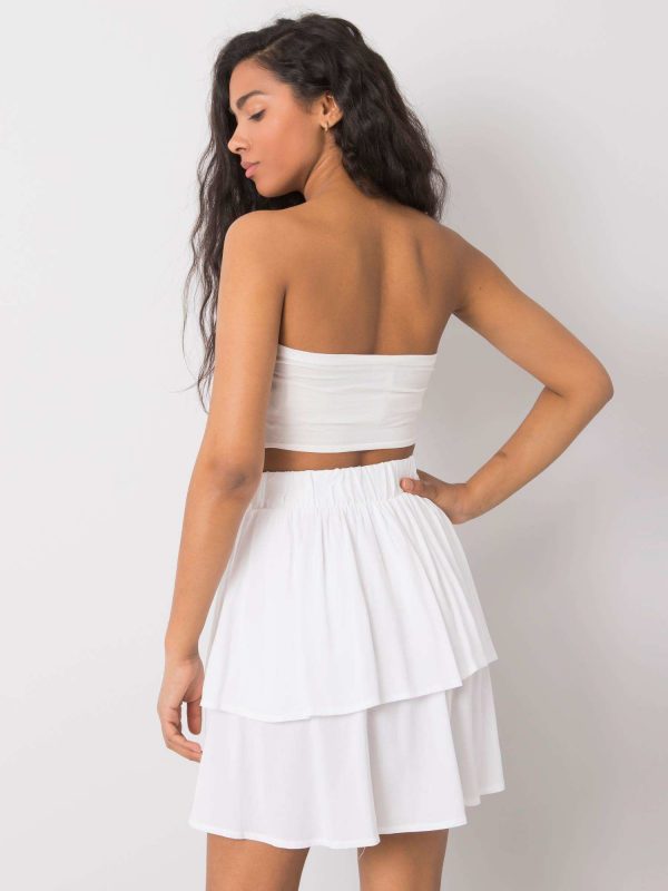 White skirt with flounce Eden SUBLEVEL