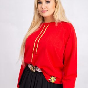 Red Sweatshirt Plus Size Vacay