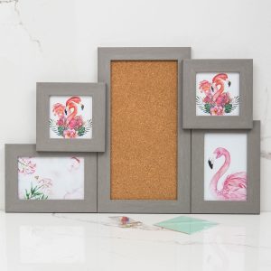 Photo frames set with cork board